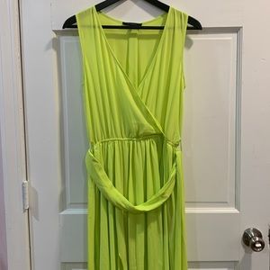 Olivaceous Chiffon Dress